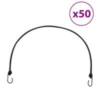 vidaXL Bungee Cords with Reflective Strips and Hooks 50 pcs 100 cm