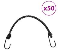 vidaXL Bungee Cords with Reflective Strips and Hooks 50 pcs 38 cm
