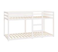 vidaXL Bunk Bed Bed Frame Bed Base Loft Bed White 90x200 cm Solid Wood Pine