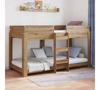 vidaXL Bunk Bed for Kids Artisan Oak 100 x 200 cm Engineered Wood