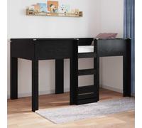 vidaXL Bunk Bed for Kids Black Oak 100 x 200 cm Engineered wood