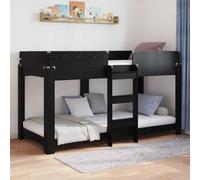 vidaXL Bunk Bed for Kids Black Oak 80 x 200 cm Engineered Wood