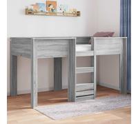 vidaXL Bunk Bed for Kids Grey Sonoma 100 x 200 cm Engineered wood
