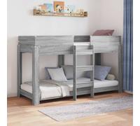 vidaXL Bunk Bed for Kids Grey Sonoma 75 x 190 cm Engineered Wood