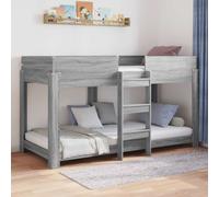 vidaXL Bunk Bed for Kids Grey Sonoma 90 x 190 cm Engineered Wood