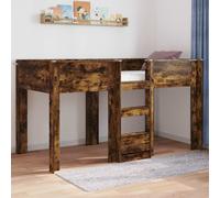 vidaXL Bunk Bed for Kids Smoked Oak 90 x 200 cm Engineered wood