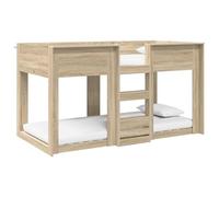 vidaXL Bunk Bed for Kids Sonoma Oak 90 x 190 cm Engineered Wood, Modern, Rectangular Bunk Bed Frame, Stylish Kids Bedroom Furniture, Space-Saving and Compact Sleep Solution for Children