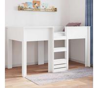 vidaXL Bunk Bed for Kids White 100 x 200 cm Engineered wood