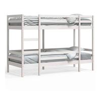 vidaXL Bunk Bed Loft Bed Bedroom Bed Frame White 75x190 cm Solid Wood Pine