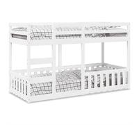 vidaXL Bunk Bed White 90X200 cm Solid Wood Pine, White