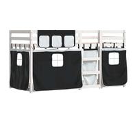 vidaXL Bunk Bed with Curtains, Bed Frame for Children's Bedroom, Kids Twin Sleep