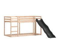 vidaXL Bunk Bed with Slide and Ladder Loft Bed Frame 90x200 cm Solid Wood Pine