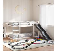 vidaXL Bunk Bed with Slide and Ladder Loft Bed White 90x190 cm Solid Wood Pine