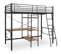 Bunk Bed with Table Frame Metal 3FT Single Loft Beds Multi Colours vidaXL