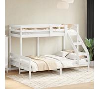 Bunk Bed Kids Twin Sleeper 80x200/140x200 cm White Solid Wood Pine vidaXL