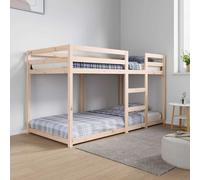 vidaXL Bunk Bed Children Bed Frame Bed Base Loft Bed 90x190 cm Solid Wood Pine