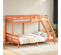 vidaXL Bunk Bed without Mattress 90x200/140x200 cm Wax Brown Solid Wood