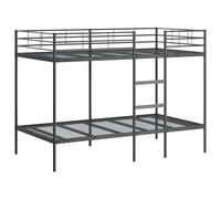 vidaXL Bunk Bed without Mattress Black 100x200 cm Steel bed frame bed base