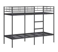 vidaXL Bunk Bed without Mattress Black 75x190 cm Small Single Steel bed frame