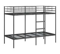 vidaXL Bunk Bed without Mattress Black 90x190 cm Single Steel bed frame