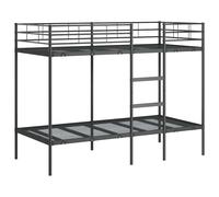 vidaXL Bunk Bed without Mattress Black 90x200 cm Steel bed frame bed base