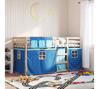 vidaXL Bunk Bed without Mattress Blue 90x190 cm Single Solid Wood Pine