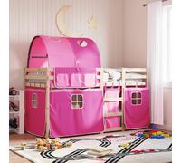 vidaXL Bunk Bed without Mattress Pink 90x190 cm Single Solid Wood Pine