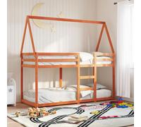 Bunk Bed with Roof Kids Twin Sleeper Bed Frame Loft Bed Solid Wood Pine vidaXL