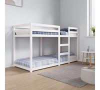 Vidaxl Bunk Bed White 75X190 Cm Solid Wood Pine