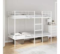 vidaXL Bunk Bed without Mattress White 80x200 cm Steel