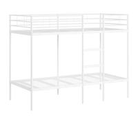 vidaXL Bunk Bed without Mattress White 90x190 cm Single Steel bed frame