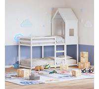 vidaXL Bunk Bed without Mattress White 90x200 cm Solid Wood Pine