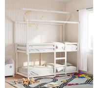 Bunk Bed with Roof Kids Twin Sleeper Bed Frame Loft Bed Solid Wood Pine vidaXL