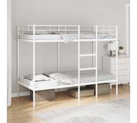vidaXL Bunk Bed without Mattress White 90x200 cm Steel