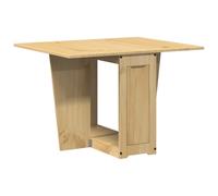 vidaXL Butterfly Dining Table Foldable Dinner Table Wax Brown Solid Wood Pine
