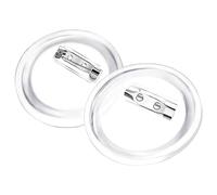 vidaXL Button Badges Kit - Transparent Acrylic Pin Badges - 44 mm Diameter - 100 Sets - Effortless DIY Craft