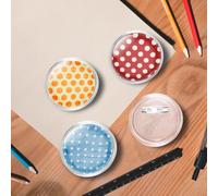 vidaXL Button Badges Kit with Pins 100 Sets Acrylic 44 mm