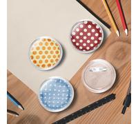 vidaXL Button Badges Kit with Pins 100 Sets Acrylic 44mm Pinback DIY Crafts