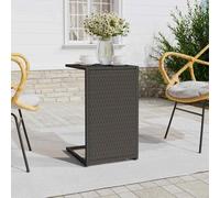 vidaXL C Table Black 40x35x60 cm Poly Rattan UK HOT