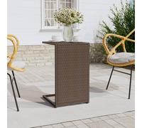 vidaXL C Table Brown 40x35x60 cm Poly Rattan