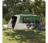 vidaXL Cabin Tent 12-Person Green and Grey 500 x 500 x 294 cm
