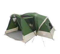 vidaXL Cabin Tent with Rainfly Water-Resistant 10-Person Green, Modern Camping Tent, 10-Person Cabin, Spacious Outdoor Shelter, Weather-Resistant Gear, Family, Enhanced Ventilation