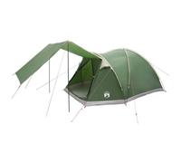 vidaXL Cabin Tent with Roof Green 4-Person Polyester and Steel