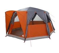 vidaXL Cabin Tent with Roof Grey and Orange 425 x 396 x 222 cm