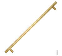 vidaXL Cabinet Handles 5 pcs, Door Handle with Screws, Furniture Drawer Pull for Kitchen Cupboard, Door Knob, Gold Stainless Steel