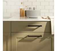 vidaXL Cabinet Handles 10 pcs Black 160 mm Stainless Steel