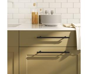 vidaXL Cabinet Handles 10 pcs Black 224 mm Stainless Steel