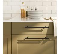 vidaXL Cabinet Handles 5 pcs Black 224 mm Stainless Steel
