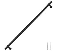 vidaXL Cabinet Handles T-Shaped 320 mm Stainless Steel Black - 5 pcs with Cuttable Screws
