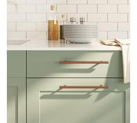 vidaXL Cabinet Handles - Set of 5 - Bronze Finish, Stainless Steel Material, 192mm Centre Hole Spacing for Cabinets, Drawers, Cupboards, Wardrobes and Lockers